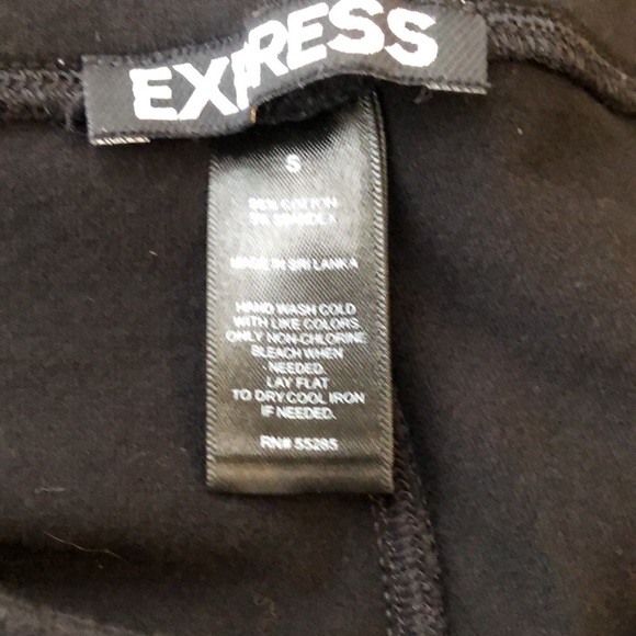 Express Sliced Shredded Cut Black Leggings Size Small - Picture 4 of 6